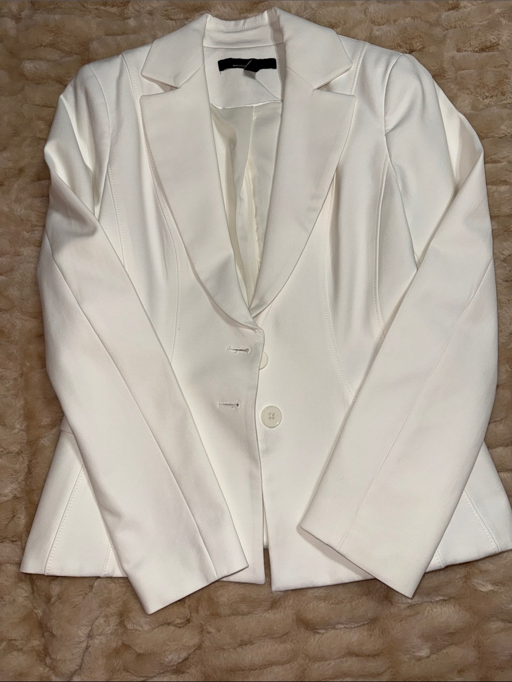 White House Black Market Ivory Tailored Blazer